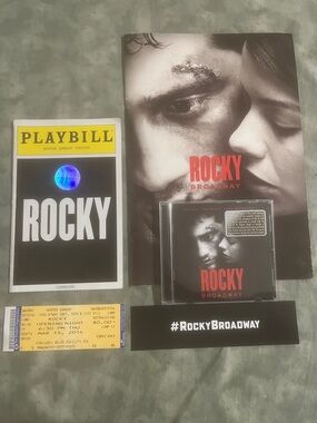 ROCKY Opening Night Bundle Playbill, Ticket, Program, Soundtrack, Insert 2014